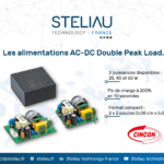 Les alimentations AC-DC Double Peak Load, de notre partenaire Cincon, idéales pour vos applications motorisées.